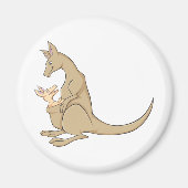 Aimant Australian Mama Kangaroo et Baby Joey (Devant)