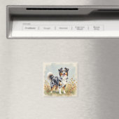 Aimant Australian Shepherd Dog Merle Long Tail (In Situ (Lave-vaisselle))