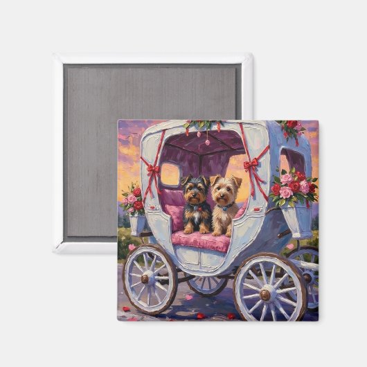 Aimant Australian Terrier Dog Valentine's Day  (Recto/Verso)