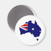 Aimant Australie - Carte Drapeau pleine taille (Recto/Verso)
