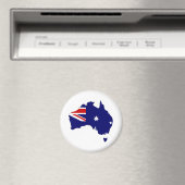 Aimant Australie - Carte Drapeau pleine taille (In Situ (Lave-vaisselle))