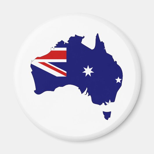 Aimant Australie - Carte Drapeau pleine taille (Devant)