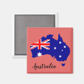 Aimant Australie Carte du drapeau australien Aussie (Recto/Verso)