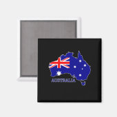 Aimant Australie Carte du drapeau Voyage (Recto/Verso)