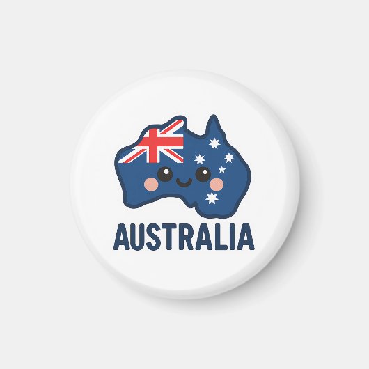 Aimant Australie Kawaii Fusion - Bold & Adorable (Devant)