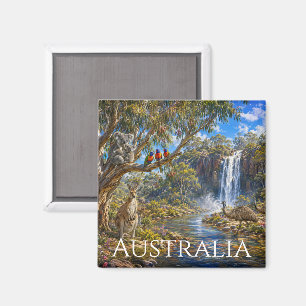 Aimant Australie Paysage panoramique de la faune Réfrigér