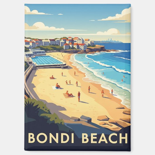 Aimant Australie Sydney Bondi Beach Carte postale (Recto)