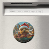 Aimant Australie Terrier Dog Roller Dessous de verre Noël (In Situ (Lave-vaisselle))