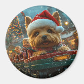 Aimant Australie Terrier Dog Roller Dessous de verre Noël (Devant)