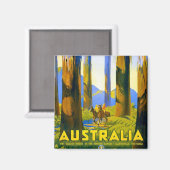 Aimant Australie - Vintage voyage (Recto/Verso)