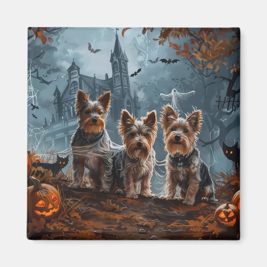 Aimant Australien Terrier Halloween nuit chien délice (Devant)