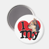 Aimant Australien Terrier I (coeur) mon (Recto/Verso)