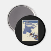 Aimant Austria Ski lodge dans les Alpes (Recto/Verso)