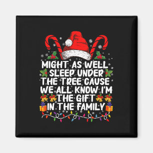 Aimant Autant dormir sous l'arbre Cadeau de Noël