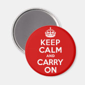 Aimant Authentique Conserver Le Calme Et Porter Sur Le Ro (Recto/Verso)