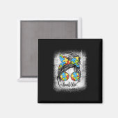 Aimant Autie Tante Sensibilisation sur l'autisme de vie M (Recto/Verso)