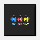 Aimant Autism Aware Puzzle Chemical Element (Devant)