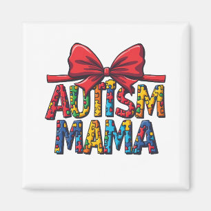 Aimant Autism Mama Bow Coquette Maman Sensibilisation sur