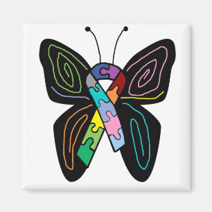 Aimant Autism Papillon