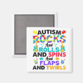 Aimant Autism Rocks Et Rolls Drôle Sensibilisation sur l' (Recto/Verso)