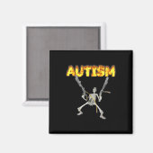 Aimant Autism Skeleton Meme (Recto/Verso)