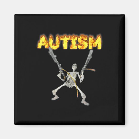 Aimant Autism Skeleton Meme (Devant)