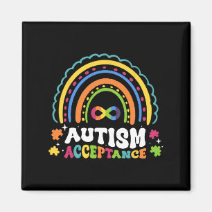 Aimant Autisme arc-en-ciel Symbole d'infini Hommes Femmes