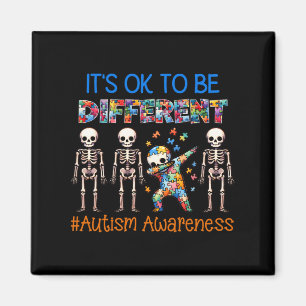 Aimant Autisme Awerty - Skeleton Dabbing Autistic Kids A