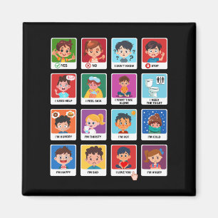 Aimant Autisme Cartes De Communication Enfants Émotions D