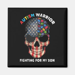 Aimant Autisme Guerrier Lutter Pour Mon Fils Dons Pour Ma