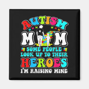 Aimant Autisme Maman Élever Héros Mère Fils Autisme Lauré