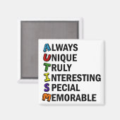 Aimant Autisme mignon (Recto/Verso)