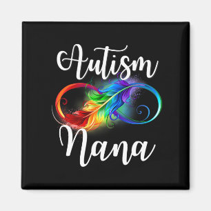 Aimant Autisme Nana Neurodiversity Arc-en-ciel Infinité S