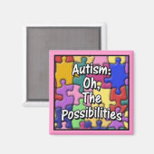 Aimant "Autisme : Oh, les possibilités" (Recto/Verso)