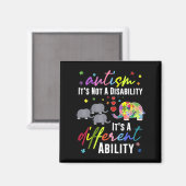 Aimant Autisme Pas un handicap C'est une capacité différe (Recto/Verso)