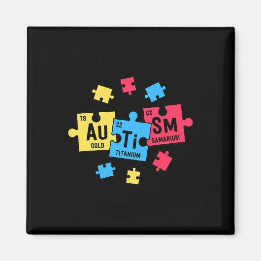 Aimant Autisme Pour Les Enseignants VITESSE Éléments De T (Devant)