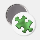 Aimant Autisme Puzzle Pièce verte (Recto/Verso)
