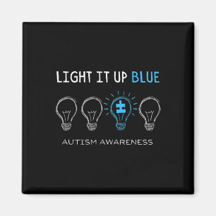 Aimant Autisme Sensibilisation Allumez-le en bleu Hommes