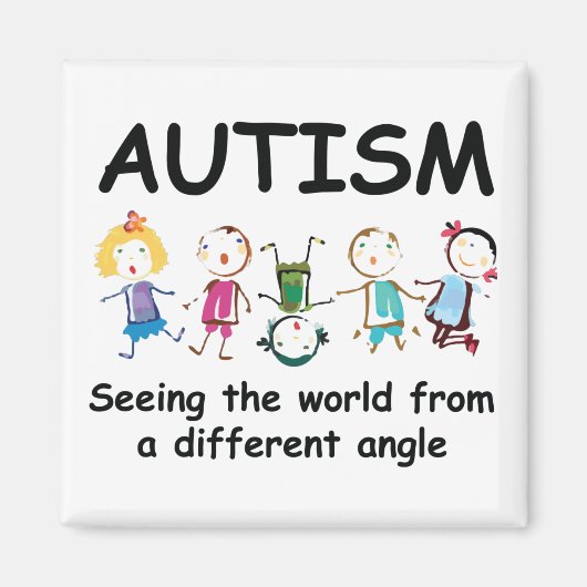 Aimant Autisme...voir le monde sous un angle différent (Devant)