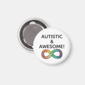 Aimant Autistic & Awesome! Neurodiversity Acceptance (Recto/Verso)