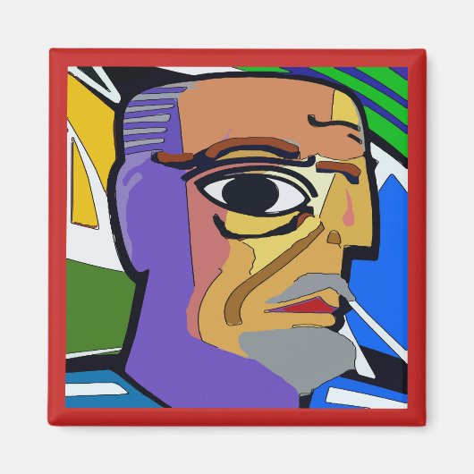 Aimant Auto.Face Abstraite (Devant)