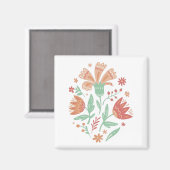 Aimant Autocollant Carré fleur sauvage (Recto/Verso)