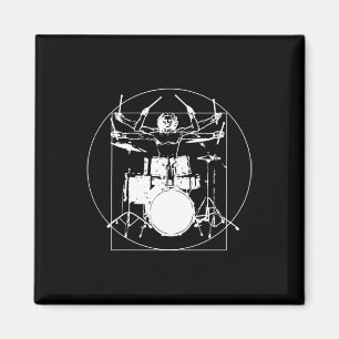 Aimant Autocollant de batteur de l'Homme de Vitruve