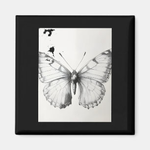 Aimant Autocollant de dessin au crayon de papillon monarq