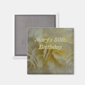 Aimant Autocollant Flore Crème Anniversaire (Recto/Verso)