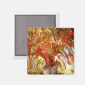 Aimant Automne abstrait (Recto/Verso)