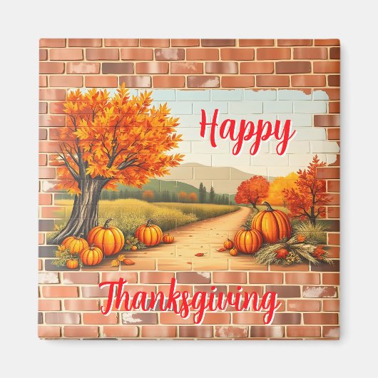 Aimant Automne Beau Bon thanksgiving moderne (Devant)