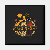 Aimant Automne Bonne Automne Y'all Automne Citrouille Leo (Devant)