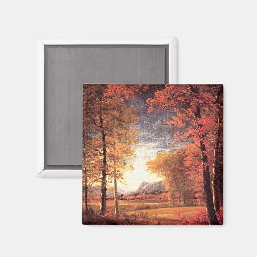 Aimant Automne en Amérique, comté d'Oneida, New York, (Recto/Verso)