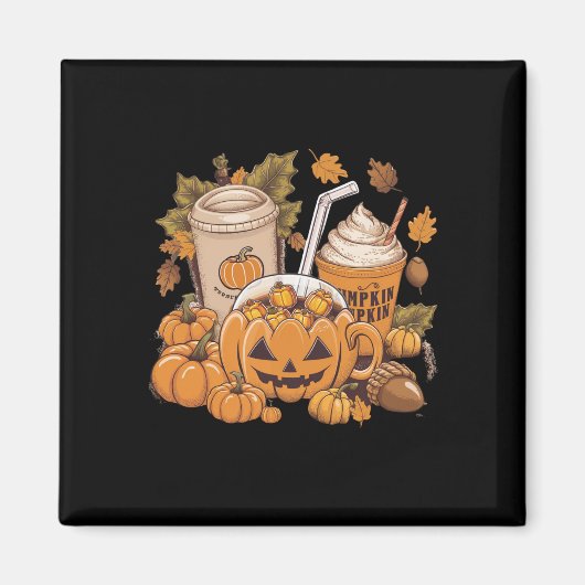 Aimant Automne Famille Halloween Thanksgiving mignon Auto (Devant)
